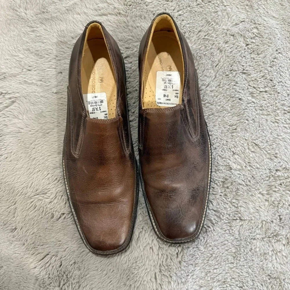 Sandro Moscoloni LIndsey Brown Latego Leather‎ Loafer Shoes Mens Sz 14D Brazil
